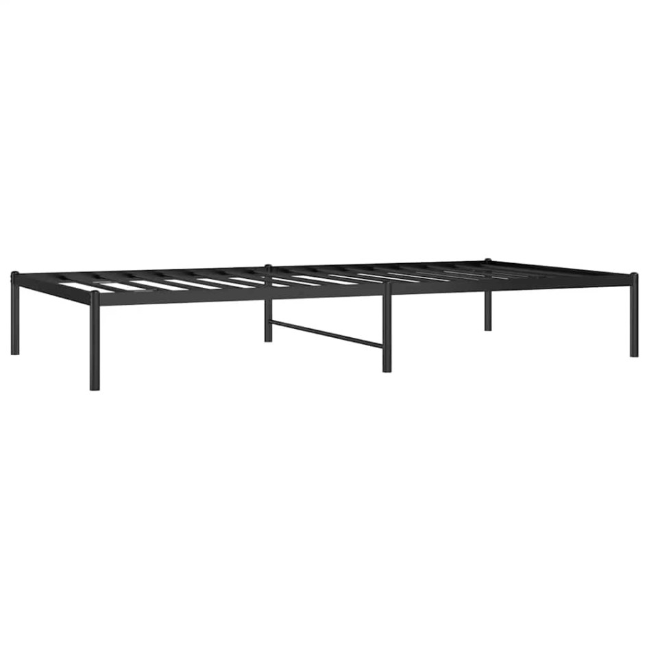 Estructura de cama sin colchón metal negro 100x200