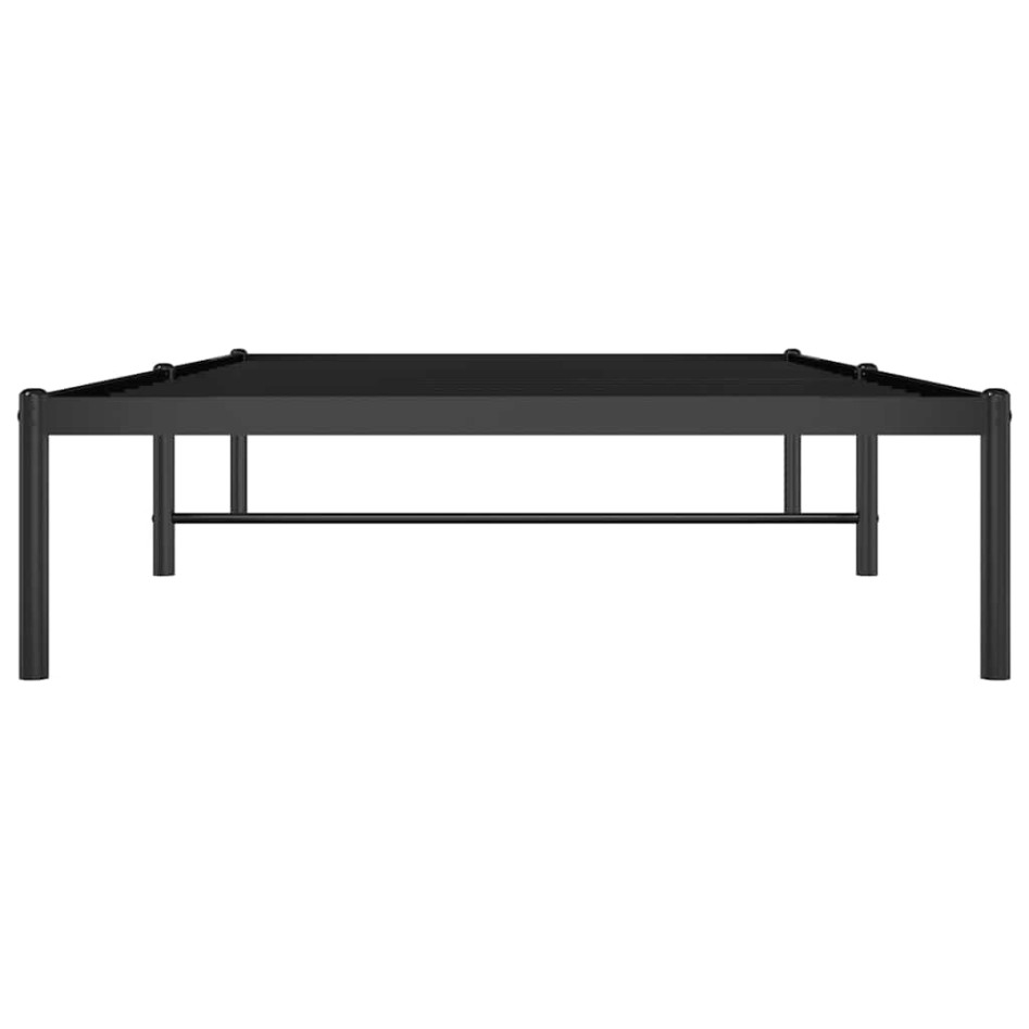 Estructura de cama sin colchón metal negro 100x200
