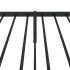 Estructura cama sin colchón con cabecero metal negro 80x200