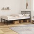Estructura cama sin colchón con cabecero metal negro 120x200
