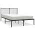 Estructura cama sin colchón con cabecero metal negro 120x200