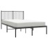 Estructura cama sin colchón con cabecero metal negro 120x200