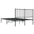 Estructura cama sin colchón con cabecero metal negro 120x200