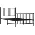Estructura cama sin colchón con estribo metal negro 90x190