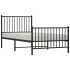 Estructura cama sin colchón con estribo metal negro 90x190