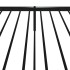 Estructura cama sin colchón con estribo metal negro 90x190
