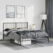 Estructura cama sin colchón con estribo metal negro 135x190 cm