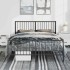 Estructura cama sin colchón con estribo metal negro 135x190
