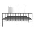 Estructura cama sin colchón con estribo metal negro 135x190