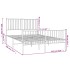 Estructura cama sin colchón con estribo metal negro 135x190
