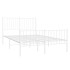 Estructura cama sin colchón con estribo metal blanco 120x190