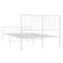 Estructura cama sin colchón con estribo metal blanco 120x190