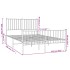 Estructura cama sin colchón con estribo metal blanco 120x190