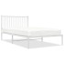 Estructura cama sin colchón con cabecero metal blanco