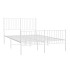 Estructura cama sin colchón con estribo metal blanco 140x200
