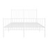 Estructura cama sin colchón con estribo metal blanco 140x200