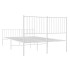 Estructura cama sin colchón con estribo metal blanco 140x200
