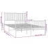 Estructura cama sin colchón con estribo metal blanco 140x200