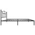 Estructura cama sin colchón con cabecero metal negro 107x203