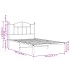 Estructura cama sin colchón con cabecero metal negro 107x203