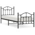 Estructura cama sin colchón con estribo metal negro 90x190