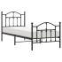 Estructura cama sin colchón con estribo metal negro 90x190