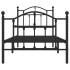 Estructura cama sin colchón con estribo metal negro 90x190