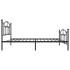 Estructura cama sin colchón con estribo metal negro 90x190