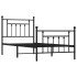 Estructura cama sin colchón con estribo metal negro 90x190