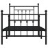Estructura cama sin colchón con estribo metal negro 90x190