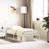 Estructura cama sin colchón con cabecero metal blanco 90x200
