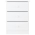 Mesita de noche ALTA madera maciza de pino blanco 41x35x55,5