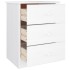 Mesita de noche ALTA madera maciza de pino blanco 41x35x55,5