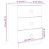 Mesita de noche ALTA madera maciza de pino blanco 41x35x55,5