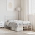Estructura cama sin colchón con estribo metal blanco 90x200