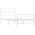 Estructura cama sin colchón con estribo metal blanco 90x200