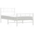 Estructura cama sin colchón con estribo metal blanco 90x200