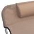 Tumbonas plegables 2 uds acero y textilene gris