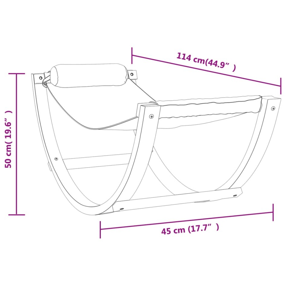 Hamaca mecedora para niños tela azul a