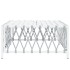 Mesa de jardín tela tejida blanco 70x70x34