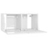 Muebles de salón colgantes 2 unidades blanco brillo 60x30x30