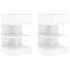 Mesitas de noche 2 unidades blanco brillo 40x35x65