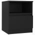 Mesitas de noche 2 uds madera contrachapada negro 40x40x50