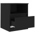 Mesitas de noche 2 uds madera contrachapada negro 40x40x50