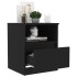 Mesitas de noche 2 uds madera contrachapada negro 40x40x50