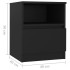 Mesitas de noche 2 uds madera contrachapada negro 40x40x50