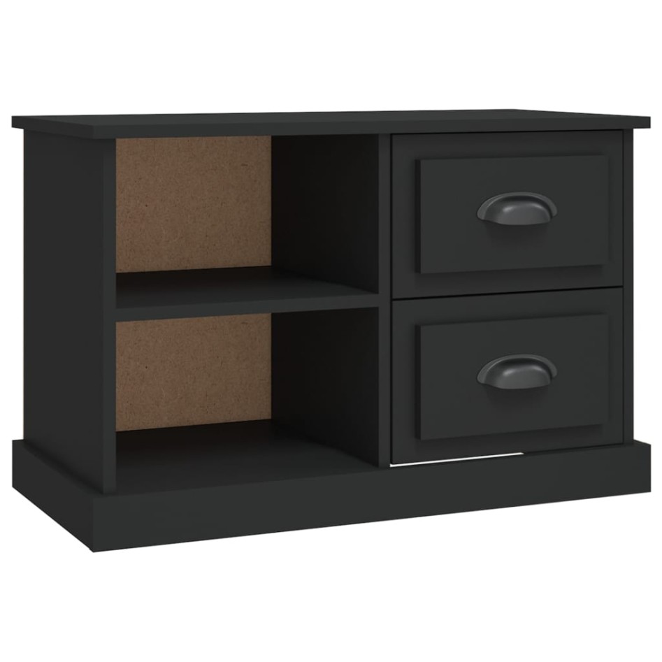 Mueble para TV madera contrachapada negro 73x35,5x47,5