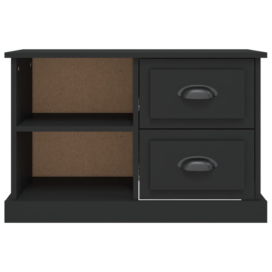 Mueble para TV madera contrachapada negro 73x35,5x47,5