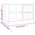 Mueble para TV madera contrachapada negro 73x35,5x47,5