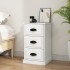 Mesita de noche madera contrachapada blanca 39x39x67